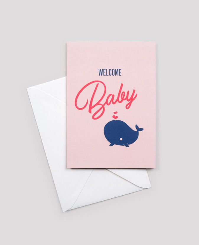 Grusskarten Rothirsch Welcome Baby